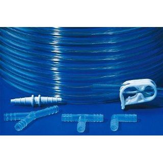 Fisherbrand Vinyl Tubing and Connector Kits, I.D. 3/8 in. (9.5mm); O.D. 1/2 in. (12.7mm); Wall Thickness 1/16 in.; Contains 50 ft. (15.2m) of tubing; 4 polypropylene connectors; two polypropylene tubing clamps Plastic Flex Tubing Industrial & Scie