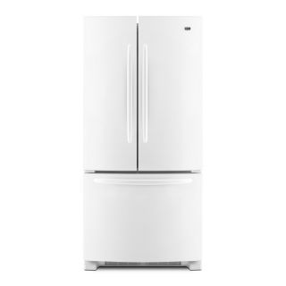 Maytag 21.7 cu ft French Door Refrigerator with Single Ice Maker (White) ENERGY STAR