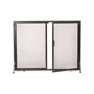 ACHLA Designs Graphite  Panel Fireplace Screen