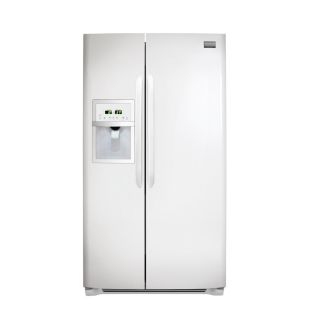Frigidaire Gallery 26.1 cu ft Side by Side Refrigerator with Single Ice Maker (Smooth White) ENERGY STAR