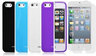 Ionic 4 SLIM FLEX Cases with Screen Protector for "The New iPhone" New Apple iPhone 5 Apple iPhone 5S (AT&T, T Mobile, Sprint, Verizon) (Black/Blue/Purple/White) [Doesn't fit iPhone 4/ iPhone 4S]: Cell Phones & Accessories