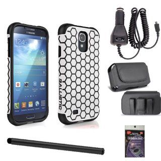 Ballistic Aspira Tough Cover White and Black Honeycomb for Samsung Galaxy S4. Comes with Stylus Pen, Car Charger, Case that fits your phone with the cover on it and Radiation Shield. Cell Phones & Accessories