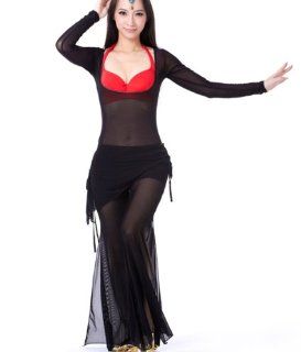 Happy Dance water yarn Black long sleeve suit contain sexy bra(L Size bra): Sports & Outdoors