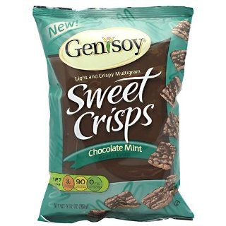 GeniSoy Sweet Crisp Chocolate Mint 3.52 oz 12/Case : Snack Food : Grocery & Gourmet Food