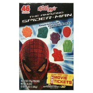 Kellogg's Amazing Spider Man Fruit Snacks 46 pouches/36.8 oz (Pack of 2)  Gummy Candy  Grocery & Gourmet Food