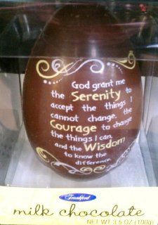 The Serenity Prayer milk chocolate Hollow egg by Frankford Candy : Grocery & Gourmet Food