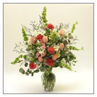 Faith Fresh Flower Arrangement Mothers Day Flowers Gift Idea for Her Birthday Gift : Grocery & Gourmet Food