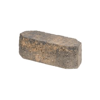 Oldcastle Fulton Tan/Charcoal Double Split Retaining Wall Block (Common 12 in x 4 in; Actual 11.7 in x 4 in)