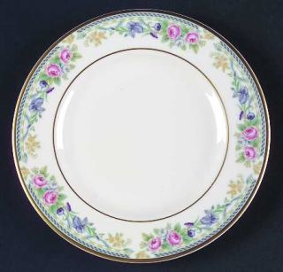 Royal Doulton Eleanor Bread & Butter Plate, Fine China Dinnerware   Pink Roses,P