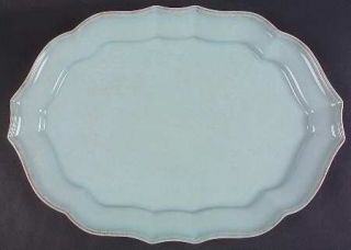 Casafina Impressions RobinS Egg Blue 17 Oval Serving Platter, Fine China Dinne