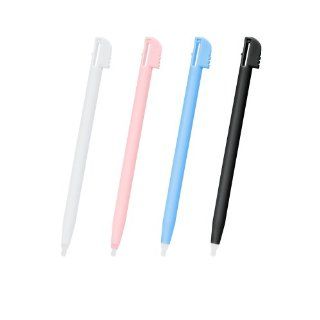 DS Lite 4 Color Stylus Pen Pack   White, Black, Blue & Pink: Video Games