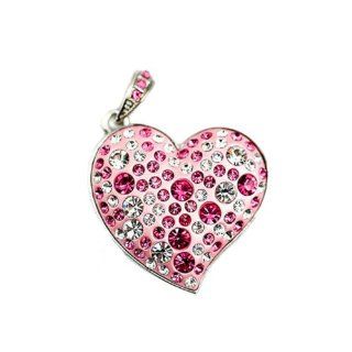 ZPS 32GB USB 2.0 Bling Crystal Heart Model Flash Memory Stick Pen Drive Enough Pink Computers & Accessories
