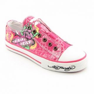 ED HARDY Lowrise Pink Sneakers Shoes Womens Size 5: Shoes