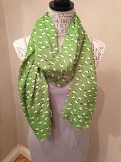 little sheep print scarf by french grey interiors