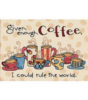 Dimensions Needlecrafts Stamped Cross Stitch, Enough Coffee