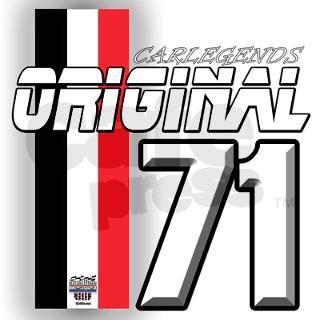 Mustang 71 RWB Rectangle Decal by shellbee