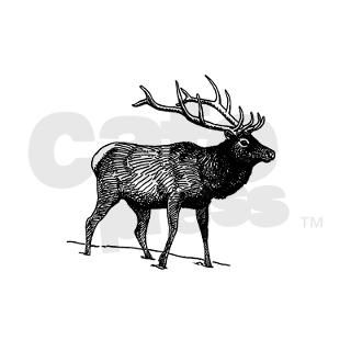 Elk   Wapiti (line art) Necklaces by outdoorsusa