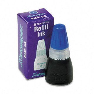 Xstamper Products   Xstamper   Refill Ink for Xstamper Stamps, 10ml Bottle, Blue   Sold As 1 Each   Specially formulated for optimum performance of Xstamper Stamps.   Prevents clogging of microscopic pores.   Cost effective refill ink refills stamps with j
