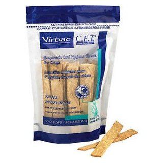 Virbac C.E.T. Enzymatic Oral Hygiene Dog Chews, Petite Breed, 30 count : Edible Pet Treats : Pet Supplies