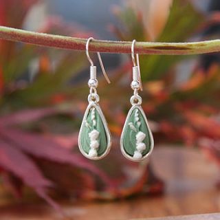 lily of the valley silver plated earrings by good intentions