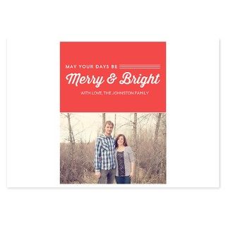 Red Merry & Bright Christmas Photo Flat Cards Invi by ADMIN_CP78877470