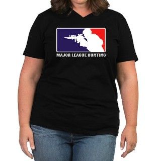 Major League Hunting Womens Plus Size V Neck by guardiandesigns