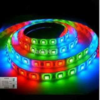 Lighting EVER 12V Flexible RGB LED Strip Light, Waterproof, LED Tape, Color Changing, Multicolor, 300 Units 150 LEDs, Light Strips, Pack of 5m: Home Improvement