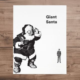 giant santa christmas card by the brolly shop