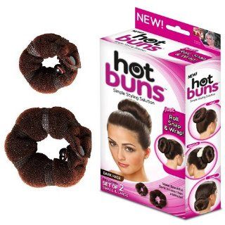 JML Hot Buns 2 Piece Magic Hair Styling Styler Twist Ring Former Shaper Doughnut Donut Chignon Bun Maker Clip Hair Curler Accessory Small & Large (Dark Brown) : Beauty Products : Beauty