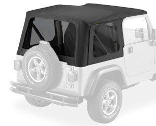 Bestop 58128 35 Black Diamond Tinted Window Kit for Bestop Replace a Top, 03 06 Wrangler (except Unlimited) Automotive