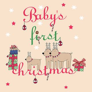 babies first christmas card by laura sherratt designs