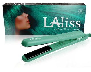 LAliss green emerald flat iron hair straightener hair iron 100%ceramic 1.25"professional salon series.ceramic100 TM.haet plate:100%pure ceramic plate distributes heat evenly and produces the best styling results.negative ion and nano technology can tr