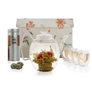 luxury blooming tea set by the exotic teapot