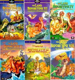 the land before time set 7 vhs The Land Before Time III   The Time of the Great Giving, The Land Before Time   The Big Freeze, The Land Before Time II   The Great Valley Adventure, The Land Before Time V   The Mysterious Island, The Land Before Time VI   