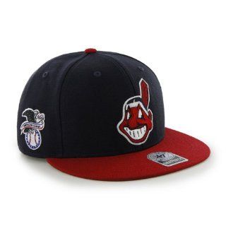 MLB Cleveland Indians Men's '47 Brand Big Shot Snapback Cap (Navy, One Size) : Sports Fan Baseball Caps : Sports & Outdoors