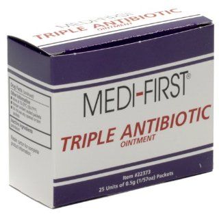 Triple Antibiotic Cream Ointment   25 ct Box Individual Units 0.5g: Home Improvement