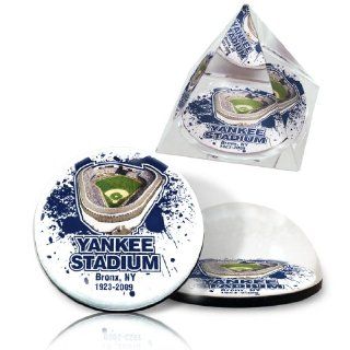 MLB New York Yankees Former Yankee Stadium in 2" Crystal Pyramid and 2" Crystal Magnet with Colored Windowed Gift Boxes (Set of 2) : Sports Related Magnets : Sports & Outdoors
