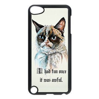 Cute Funny Grumpy Cat Ipod Touch 5th Case Cover Quotes I had fun once it was awful Cell Phones & Accessories