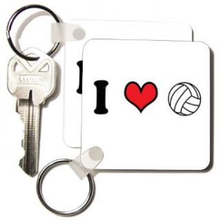 EvaDane   Funny Quotes   I love volleyball. Volleyball player.   Key Chains   set of 2 Key Chains: Clothing