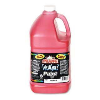 Prang Products   Prang   Washable Paint, Red, 1 gal   Sold As 1 Each   Paint gives good coverage and can be cleaned from skin and most clothing with soap and water.   Unbreakable 16 oz. bottle with dispenser cap.   Smooth texture.: Office Products