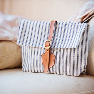 striped clutch bag by red ruby rouge