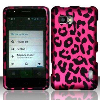 HOT PINK LEOPARD HARD PLASTIC MATTE SNAP ON CASE COVER ACCESSORY LG MACH LS860 [In Casesity Retail Packaging]: Everything Else