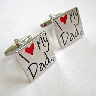 'i love my dad' cufflinks by chapel cards