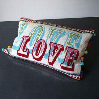 cross stitch love love tapestry craft kit by pearl and earl