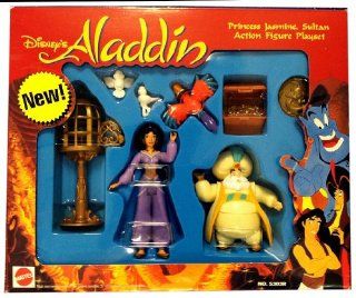Disney's Aladdin   Princess Jasmine, Sultan Action Figure Playset: Toys & Games