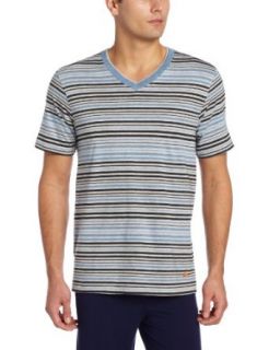 Tommy Bahama Men's Striped Cotton Modal Jersey V Neck Tee at  Mens Clothing store