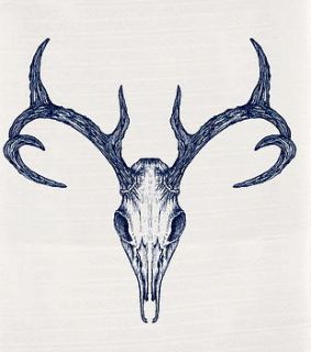 stag trophy tea towel by the estate yard