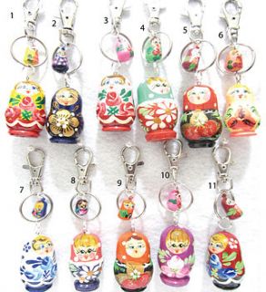 russian doll: bag charms/key rings by amber marie
