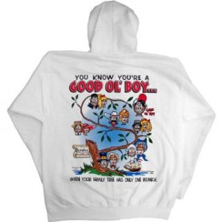 Mens Full Zip Hooded Sweatshirt : YOU KNOW YOU'RE A GOOD OL' BOYWHEN YOUR FAMILY TREE ONLY HAS ONE BRANCH.: Clothing