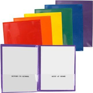 StoreSMART School / Home Folders   30 Pack   6 Colors!   Letter Size Twin Pocket   Durable, Archival Plastic   SH900PCP30ENG : Project Folders : Office Products